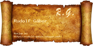 Rudolf Gábor névjegykártya
