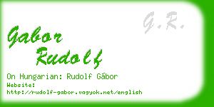 gabor rudolf business card
