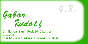 gabor rudolf business card